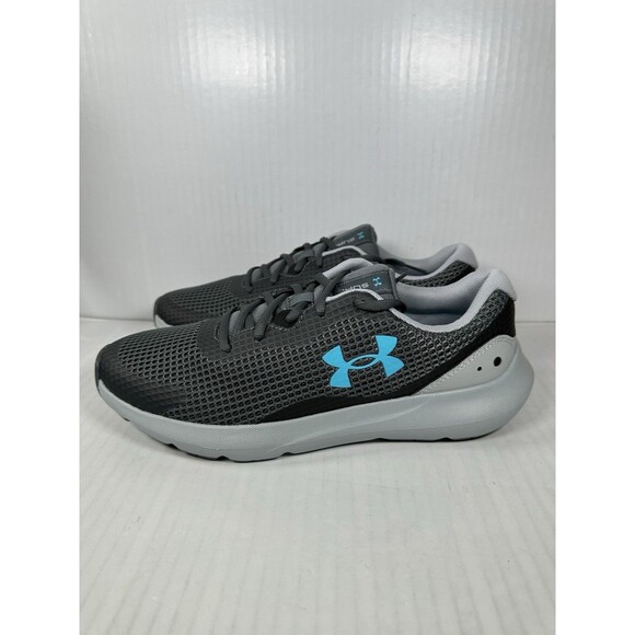 Size 9 Under Armour Mens UA Surge 3 Gray Blue Running Shoes Cross Training NEW main image 5